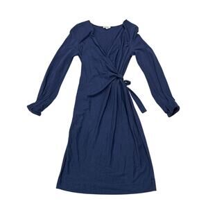 Sundance Womens Petite Small Blue Wrap Dress Career Office Classic Cocktail